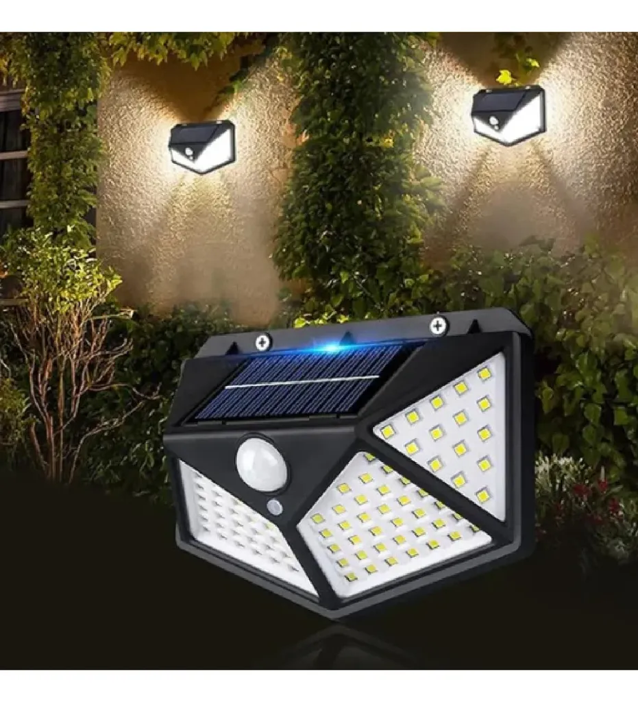 Panel Reflector Solar 100 LED – Sensor Movimiento Exterior
