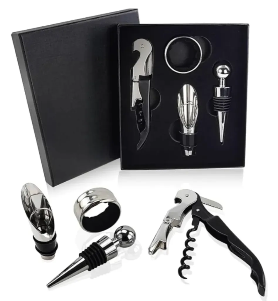 [MS-UTCOCINA-002] Set Kit De Vino 4 Piezas Regalo Empresarial En Caja